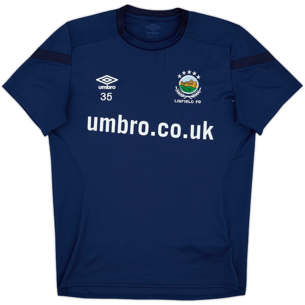 2019-20 Linfield Player Issue Umbro Training Shirt #35 - 7/10 - (M)