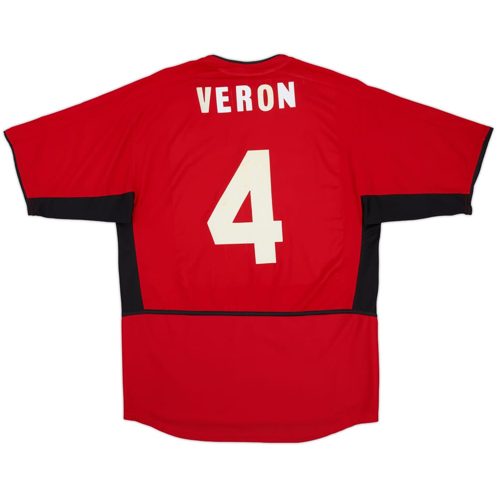 2002-04 Manchester United Home Shirt Veron #4 - 7/10 - (M)