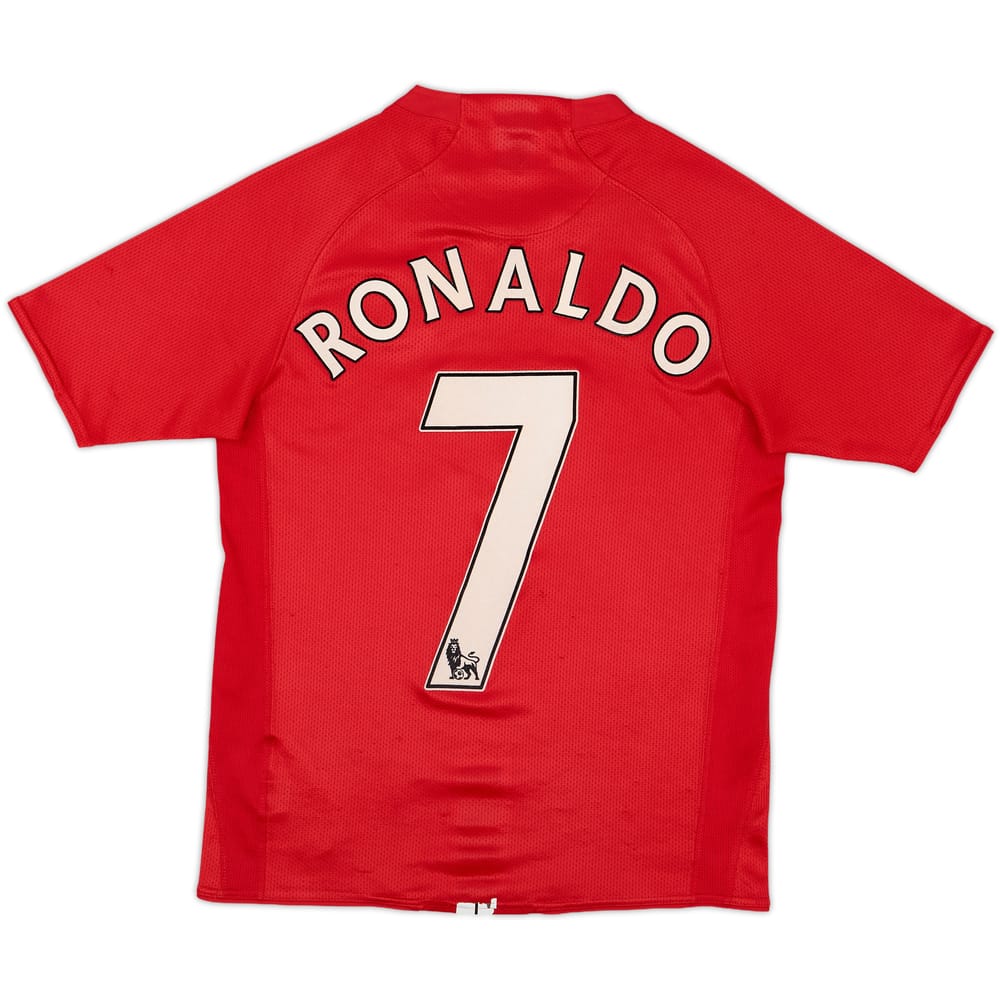 2007-09 Manchester United Home Shirt Ronaldo #7 - 5/10 - (XL.Boys)