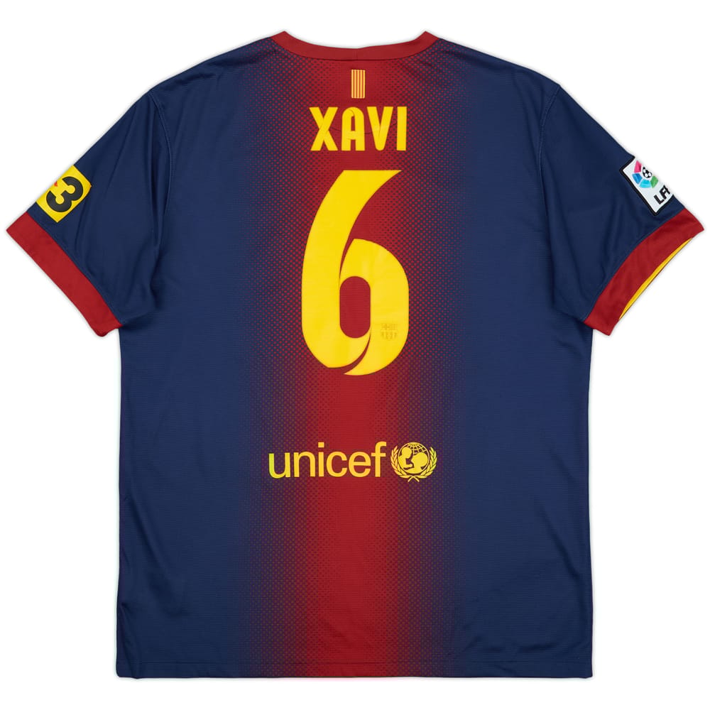 2012-13 Barcelona Home Shirt Xavi #6 - 8/10 - (L)