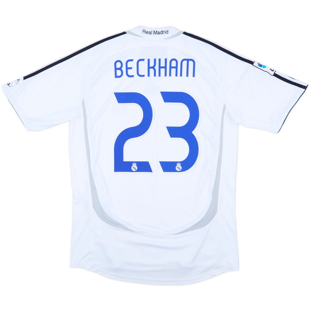 2006-07 Real Madrid Home Shirt Beckham #23 - 7/10 - (M)