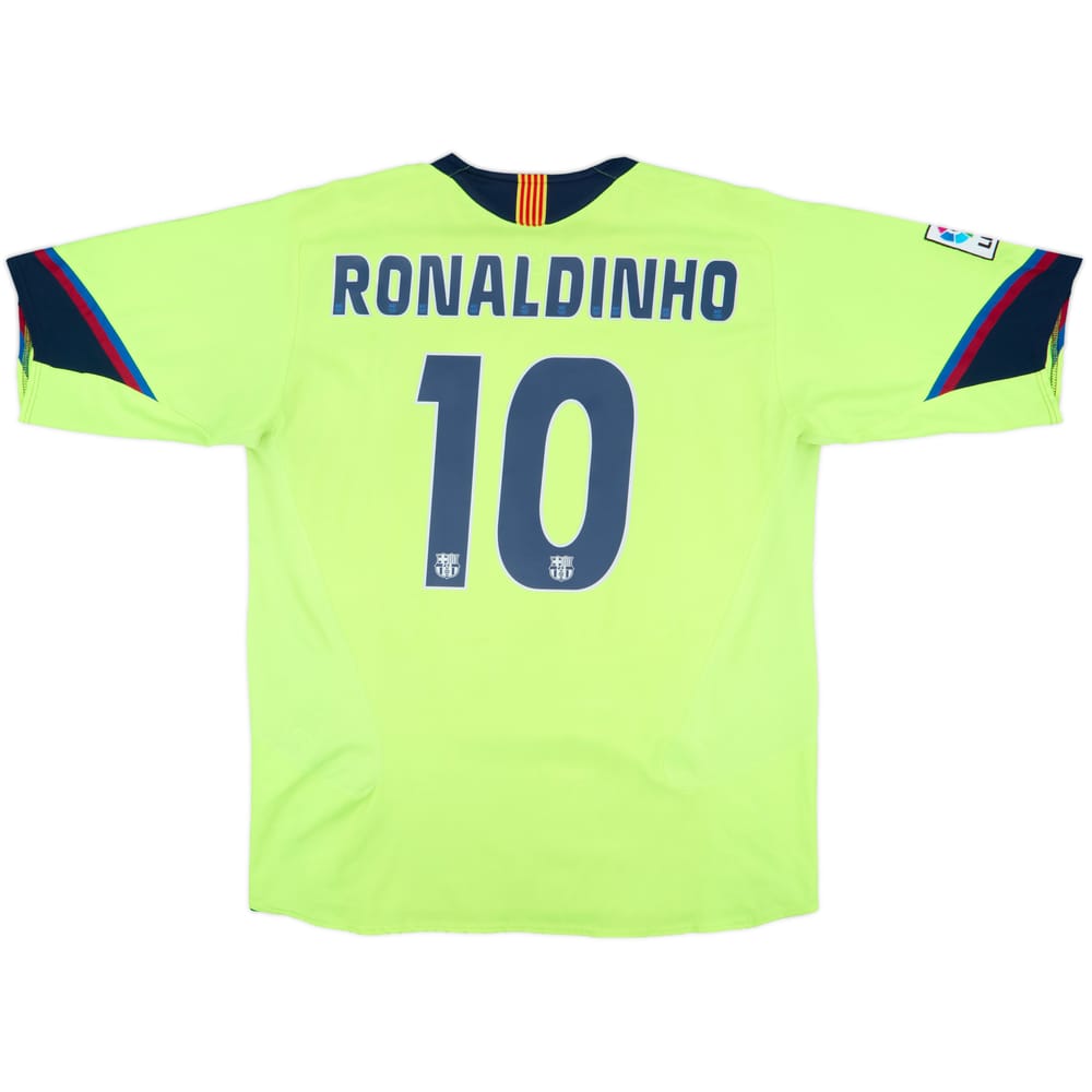 2005-06 Barcelona Away Shirt Ronaldinho #10 - 8/10 - (XL)