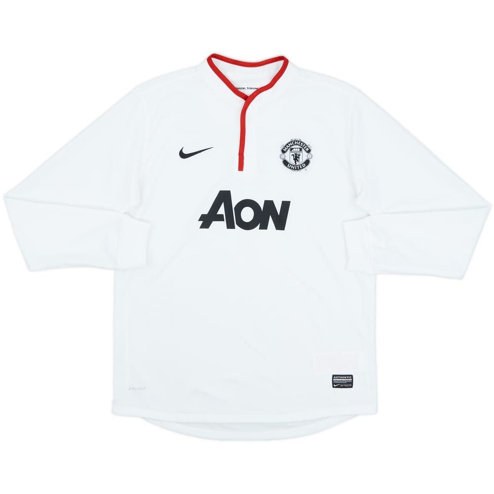 2012-14 Manchester United Away L/S Shirt - 9/10 - (XL.Boys)