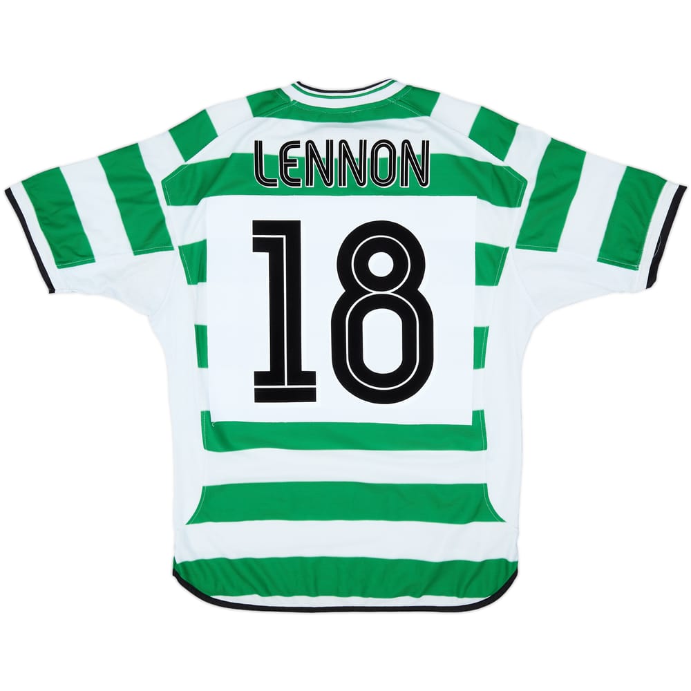 2001-03 Celtic Home Shirt Lennon #18 - 7/10 - (M)