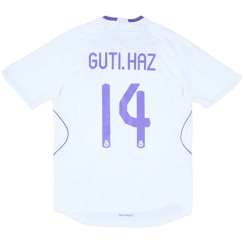 2007-08 Real Madrid Home Shirt Guti. Haz #14 - 6/10 - (M)