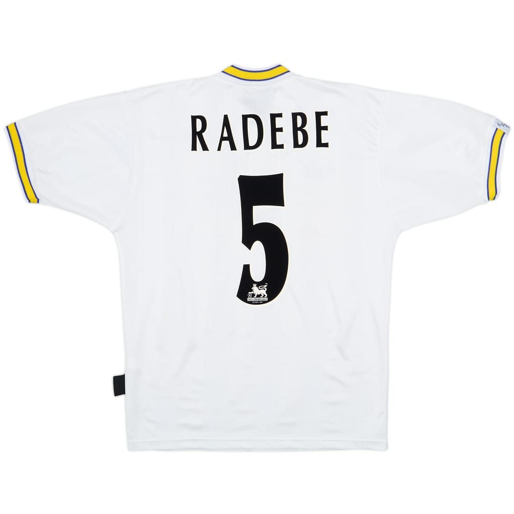 1996-98 Leeds United Home Shirt Radebe #5 - 7/10 - (S)