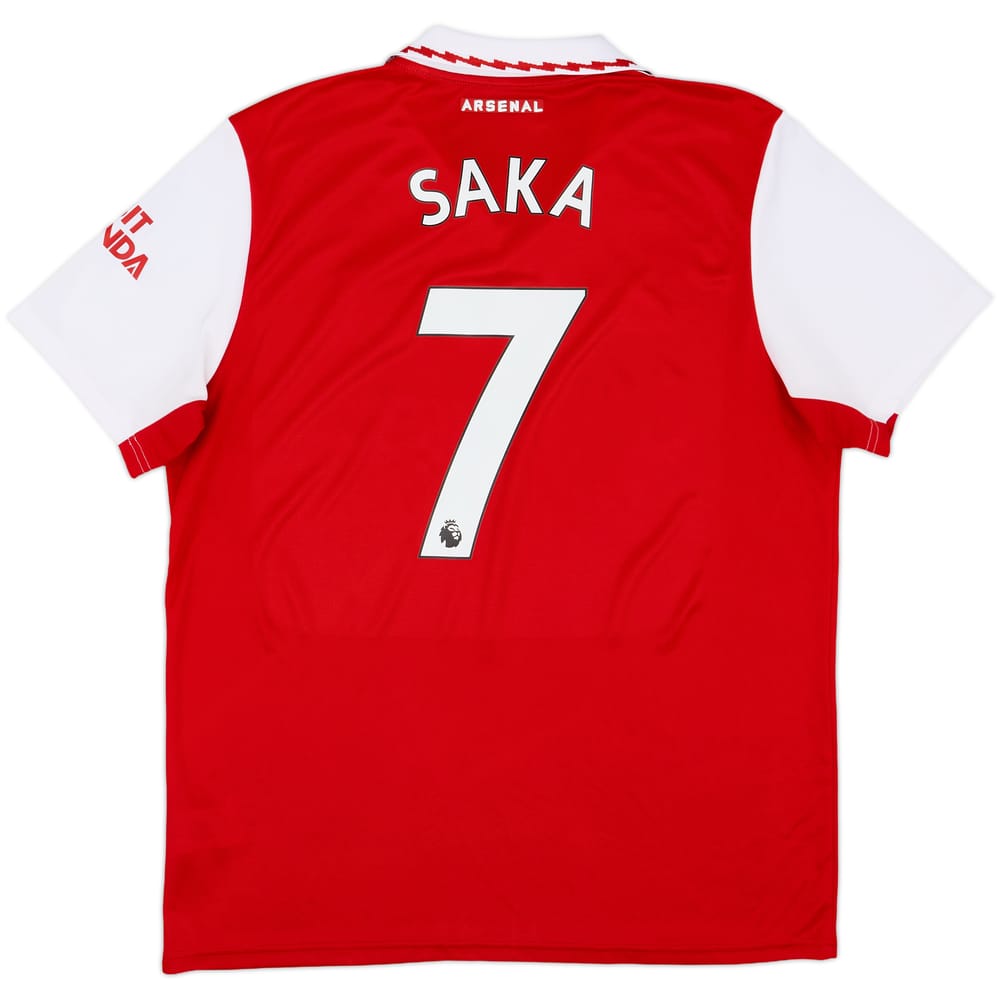 2022-23 Arsenal Home Shirt Saka #7 - 8/10 - (XL)