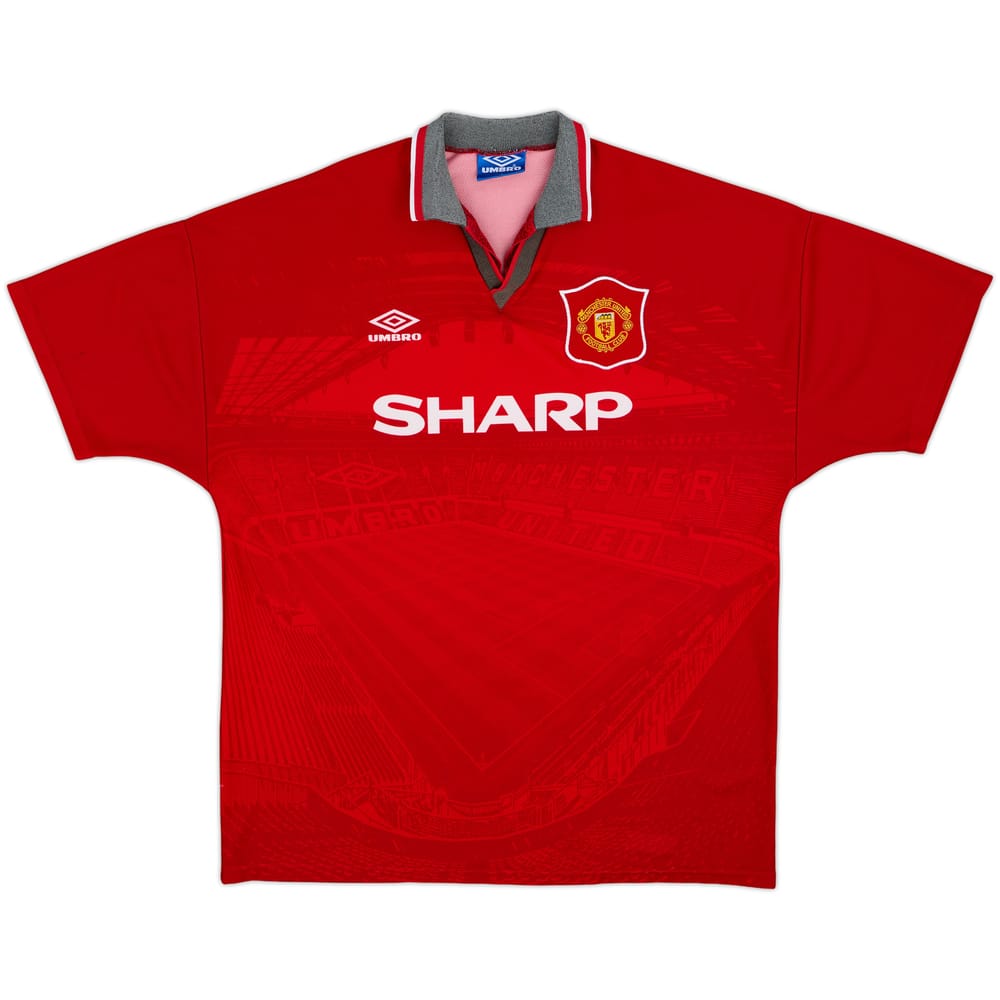 1994-96 Manchester United Home Shirt - 5/10 - (XL)