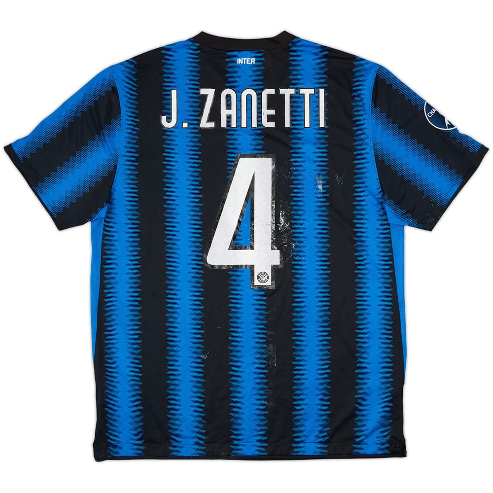 2010-11 Inter Milan Home Shirt Zanetti #4 - 4/10 - (XL)