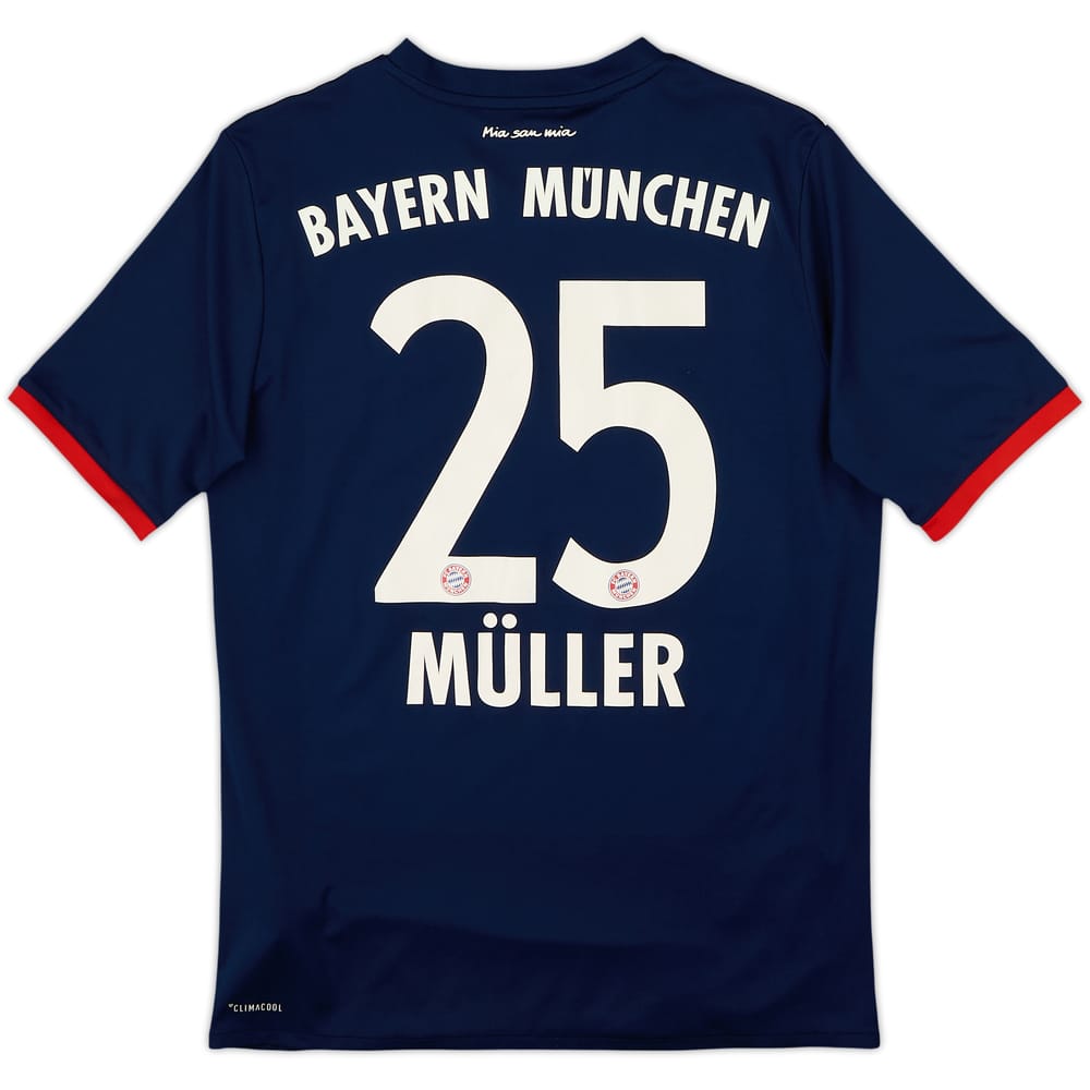 2017-18 Bayern Munich Away Shirt Muller #25 - 7/10 - (XL.Boys)