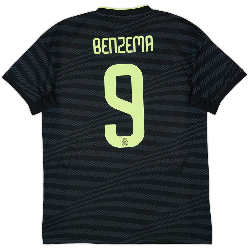2022-23 Real Madrid Third Shirt Benzema #9 - 7/10 - (M)