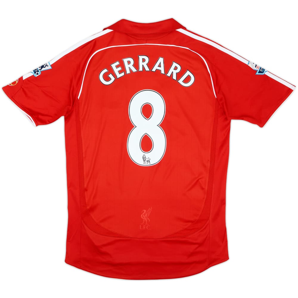 2006-08 Liverpool camiseta de local Gerrard #8 - 6/10 - (S)