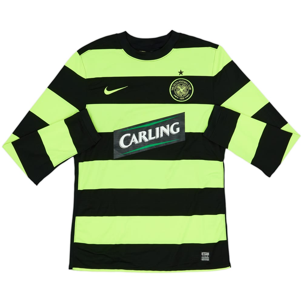 2009-11 Celtic Player Issue Away L/S Shirt - 7/10 - (M)