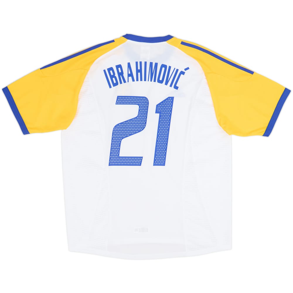 Camiseta de visitante de Suecia 2002-03 Ibrahimovic #21 - 8/10 - (XXL)