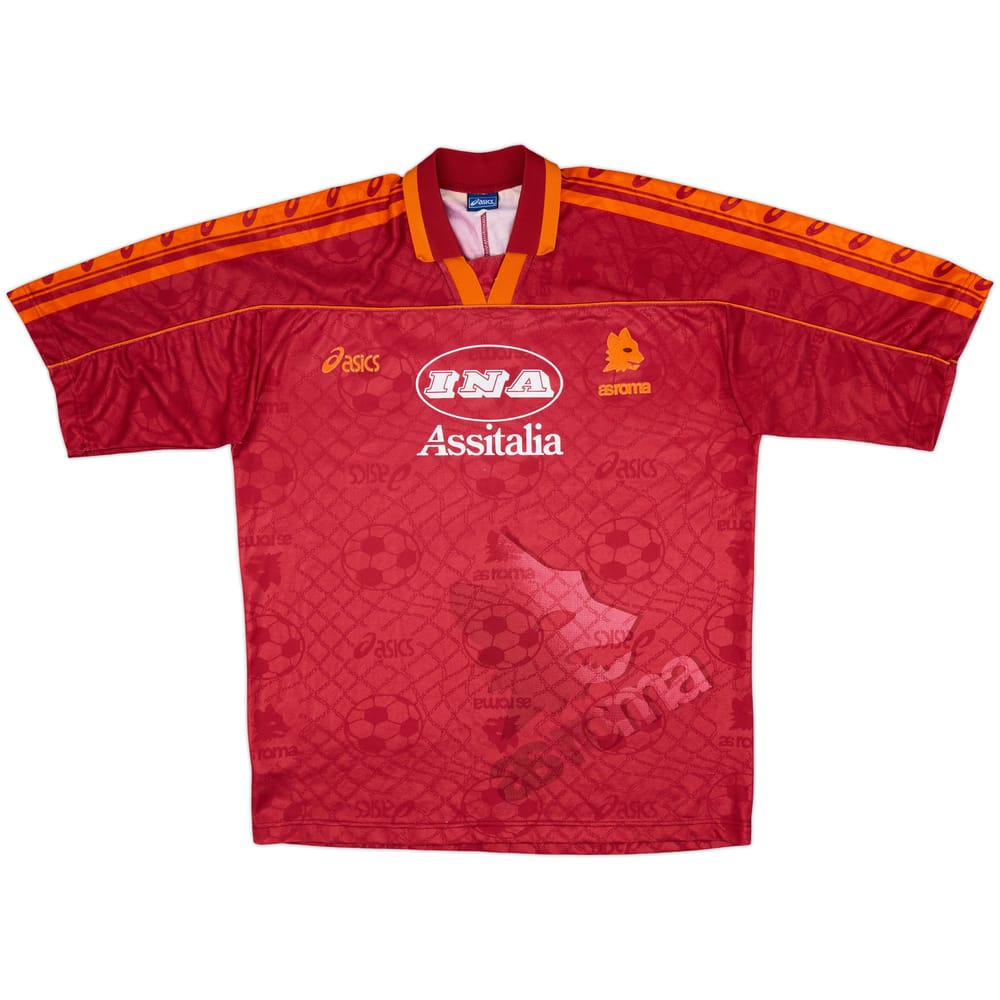 1995-96 Roma Home Shirt - 8/10 - (XL)