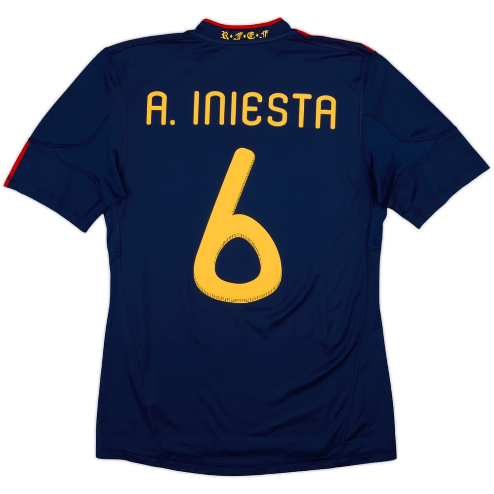 2010-11 Spain Away Shirt A.Iniesta #6 - 8/10 - (S)