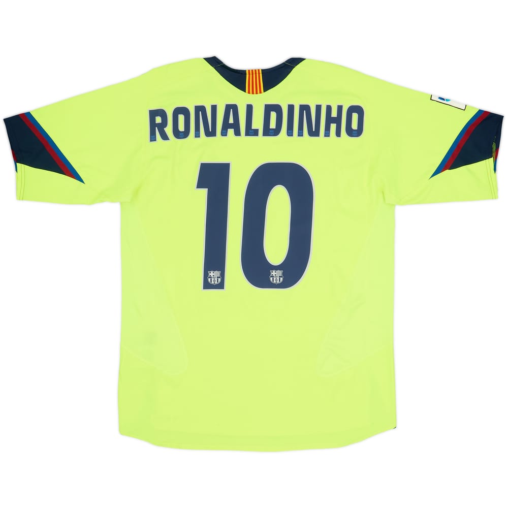2005-06 Barcelona Away Shirt Ronaldinho #10 - 9/10 - (M)
