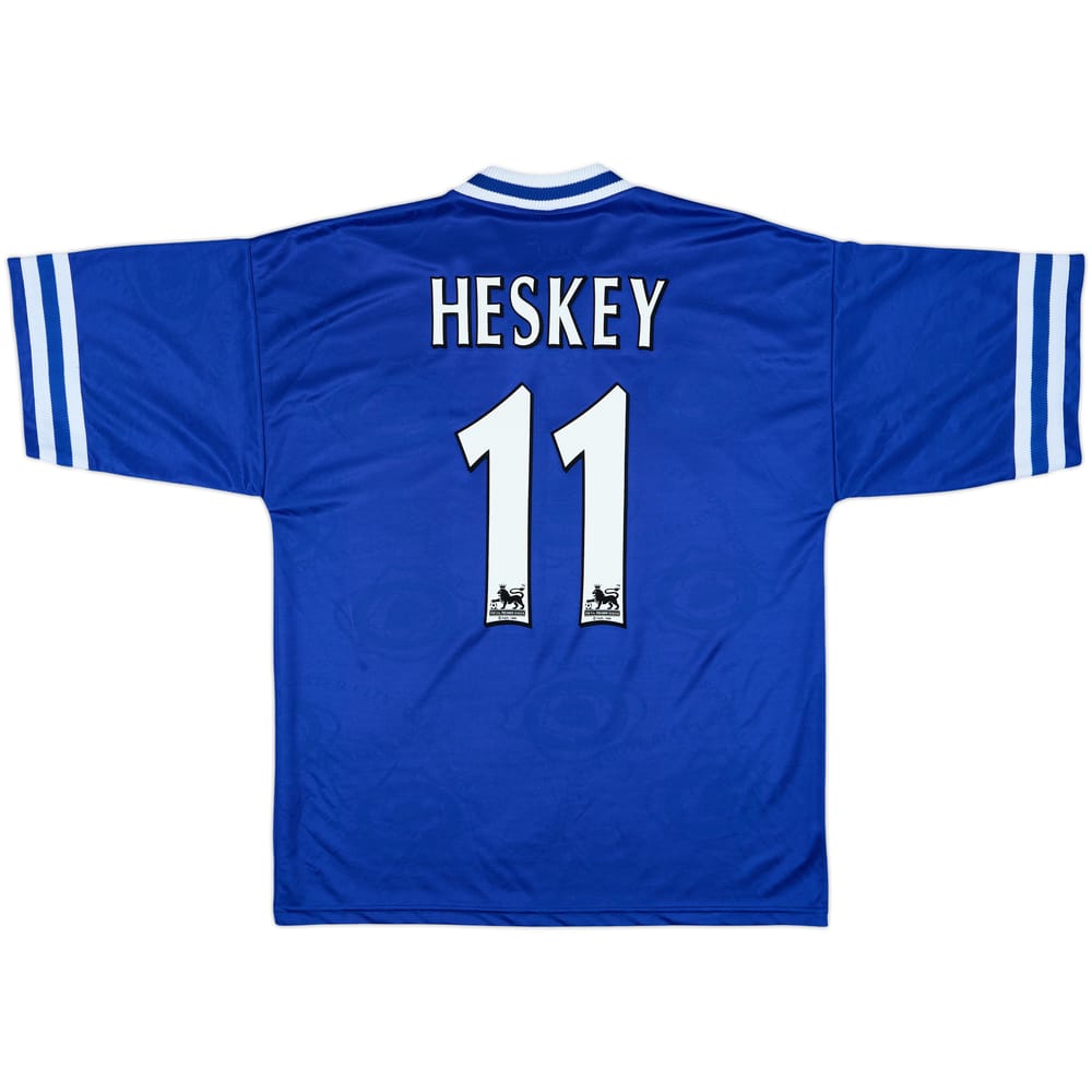 1996-98 Leicester Home Shirt Heskey #11 - 8/10 - (L)