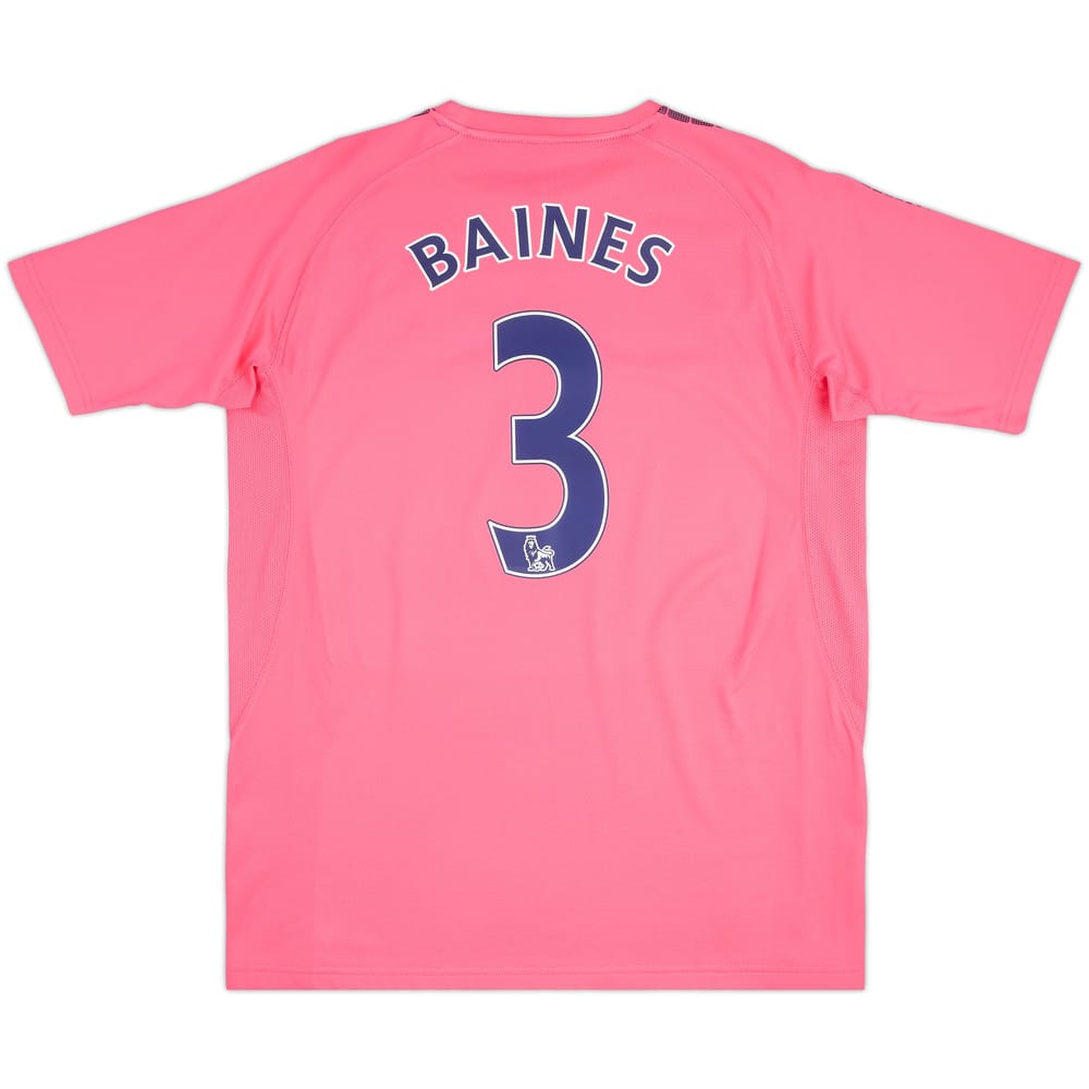 2010-11 Everton Away Shirt Baines #3 - 8/10 - (L)