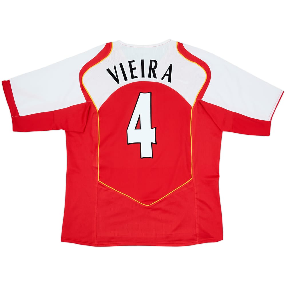 2004-05 Arsenal Home Shirt Vieira #4 - 9/10 - (XL)