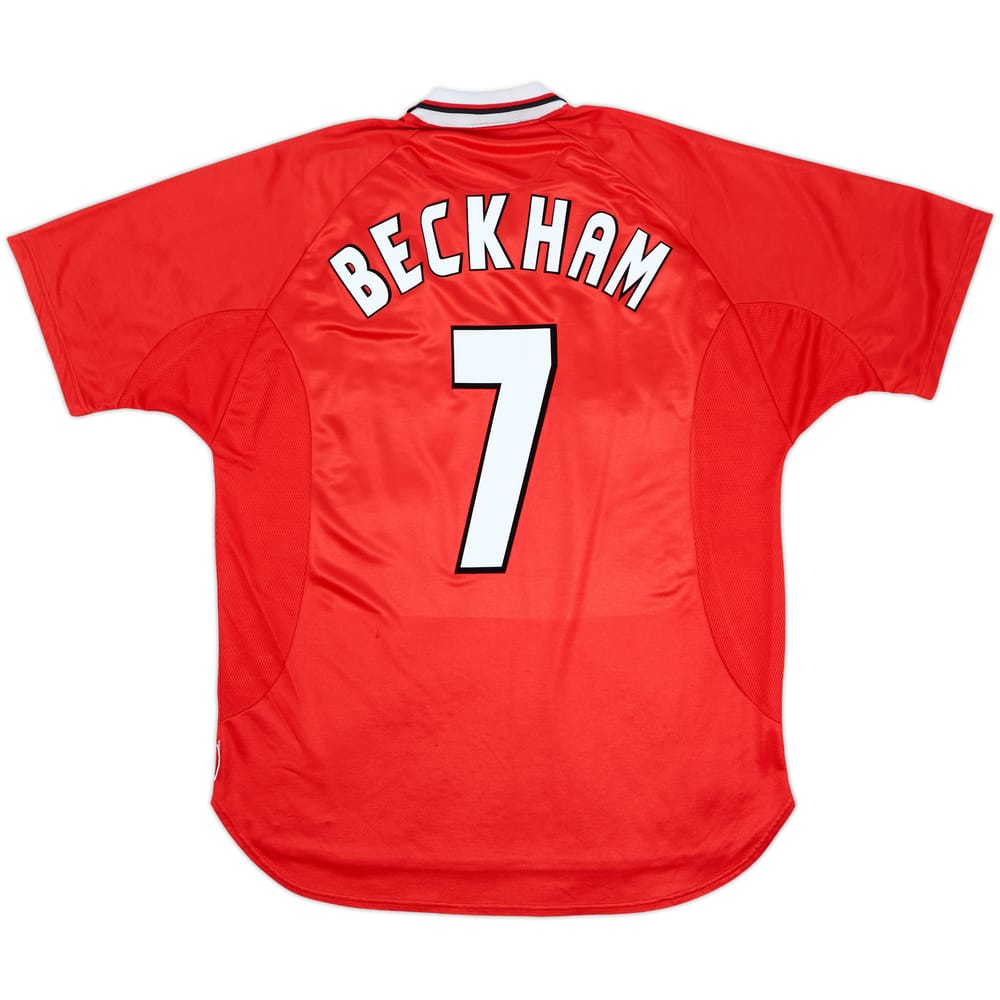 1997-00 Manchester United CL Shirt Beckham #7 - 8/10 - (XL)