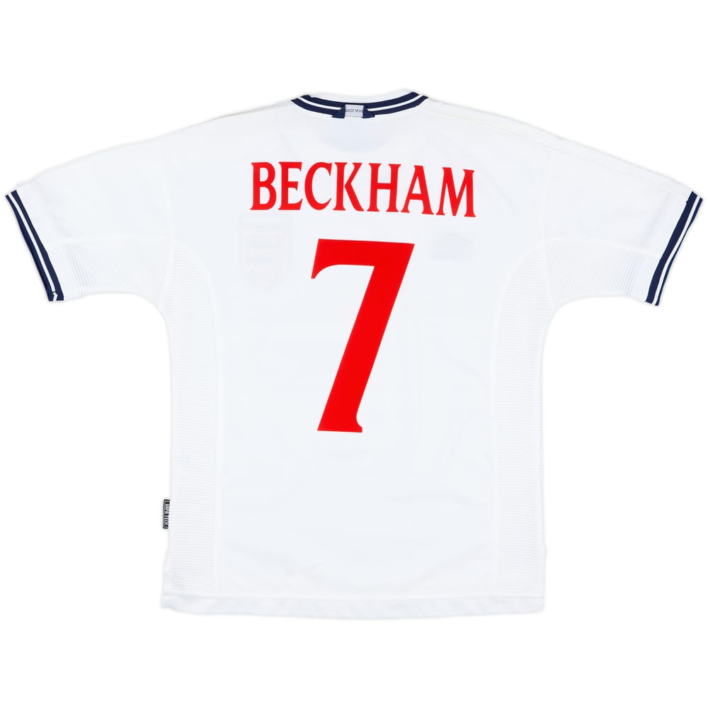 1999-01 England Home Shirt Beckham #7 - 7/10 - (Y)