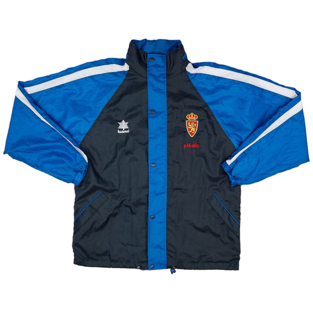 1999-01 Real Zaragoza Luanvi Hooded Bench Coat - 9/10 - (L)