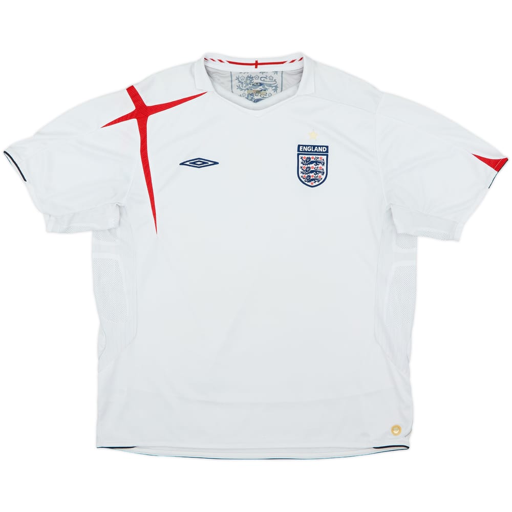 2005-07 England Home Shirt - 5/10 - (XXL)