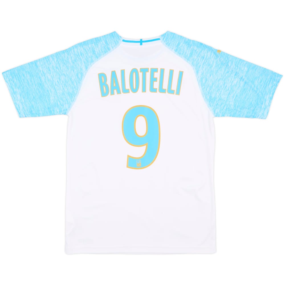 2018-19 Olympique Marseille Home Shirt Balotelli #9 - 7/10 - (S)