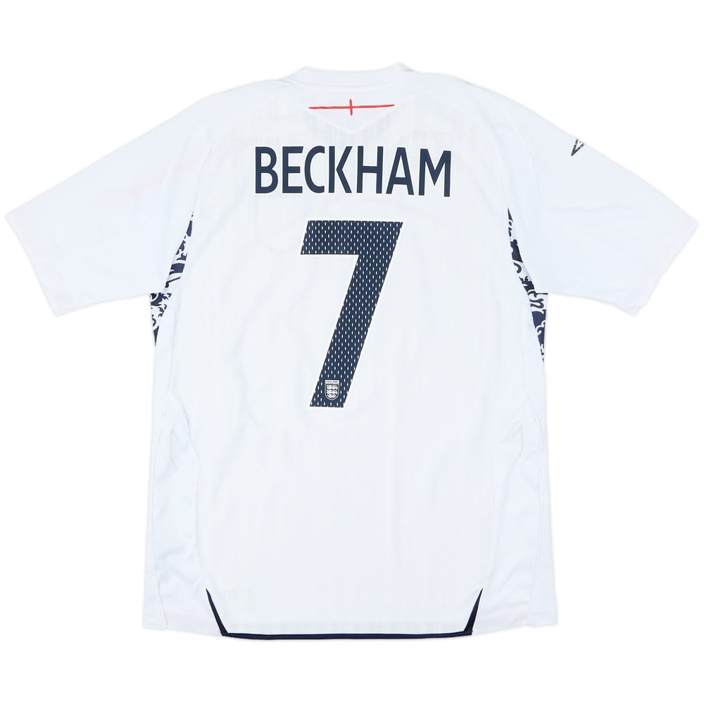 2007-09 England Home Shirt Beckham #7 - 5/10 - (L)