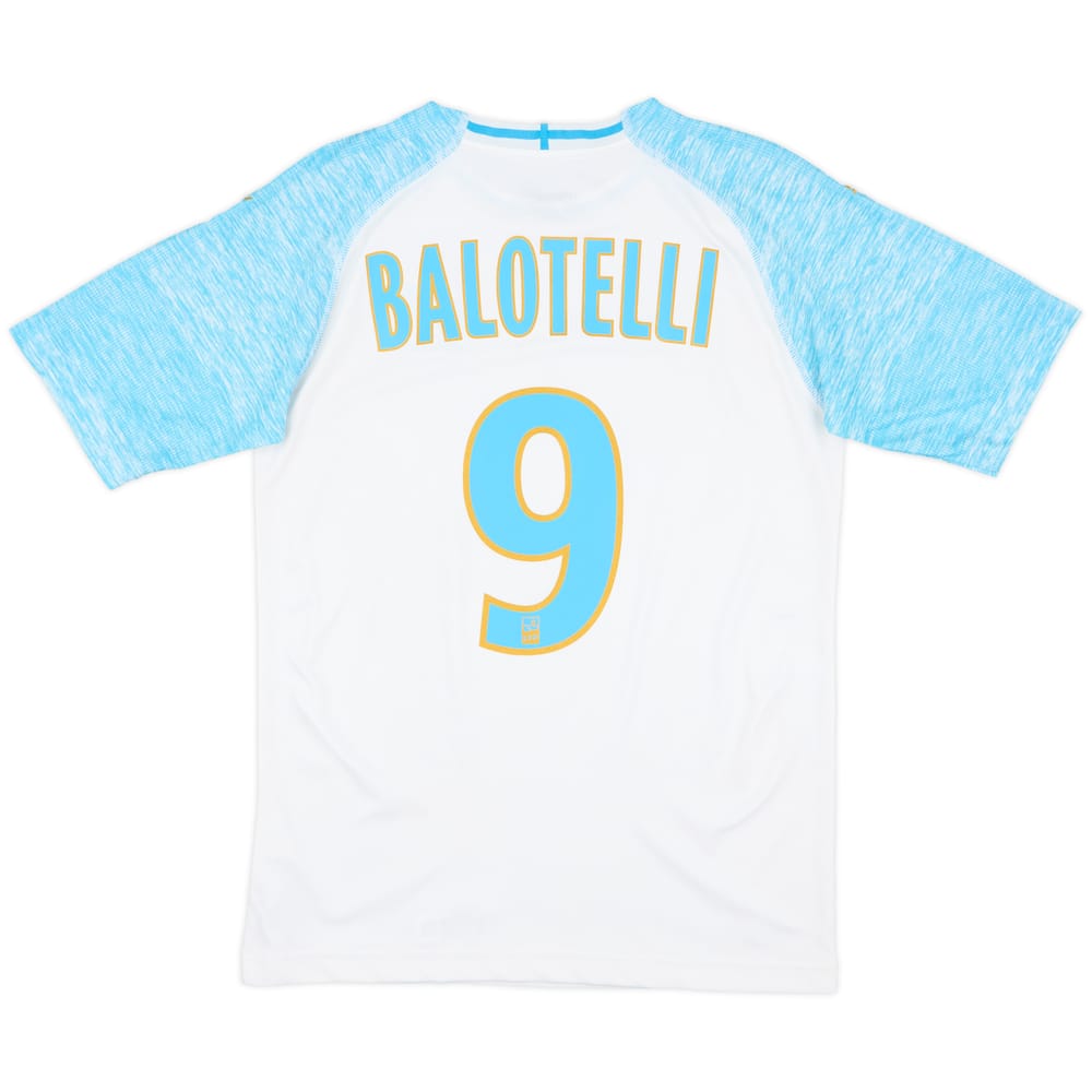 2018-19 Olympique Marseille Home Shirt Balotelli #9 - 9/10 - (XS)