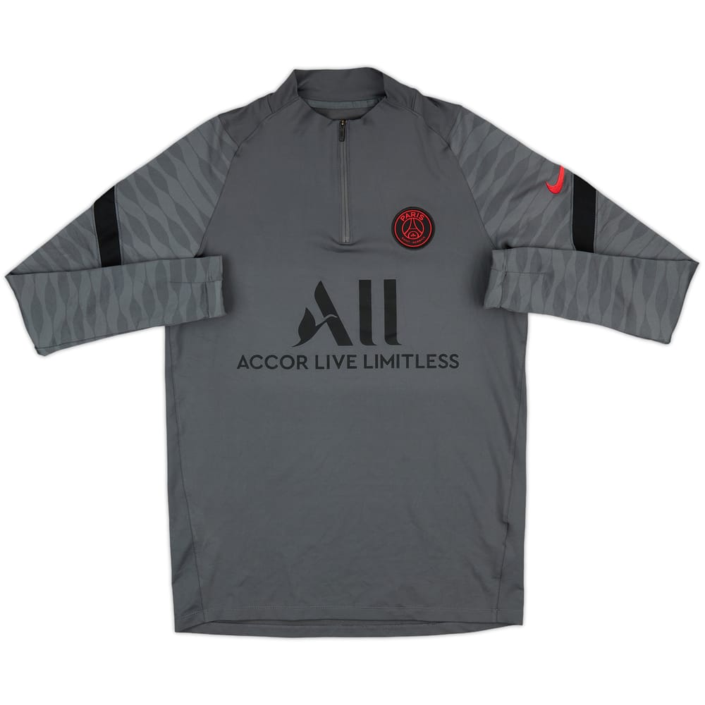 2021-22 Paris Saint-Germain Nike 1/4 Zip Drill Top - 9/10 - (M)