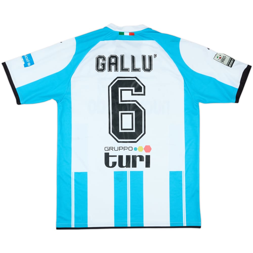 2016-17 Virtus Francavilla Match Issue Signed Home Shirt Gallu #6