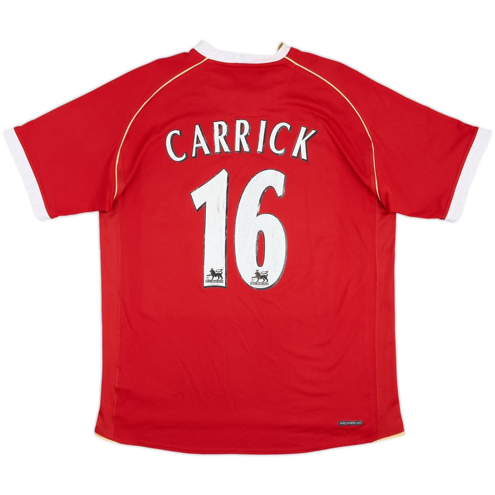 2006-07 Manchester United Home Shirt Carrick #16 - 6/10 - (M)
