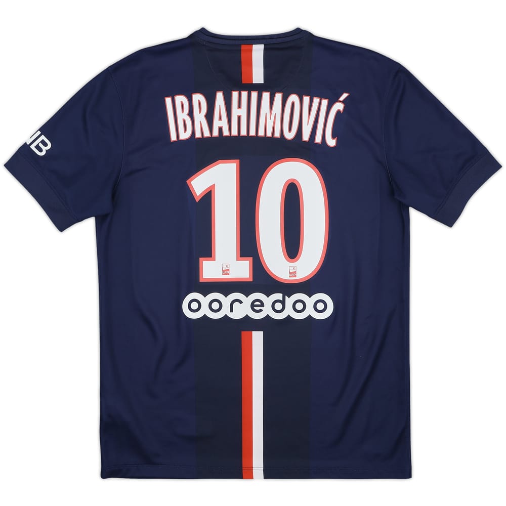 2014-15 Paris Saint-Germain Home Shirt Ibrahimovic #10 - 10/10 - (M)