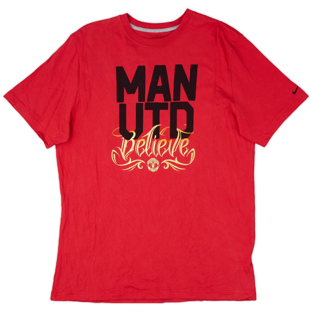 2011-12 Manchester United Nike Cotton Tee - 10/10 - (XL)