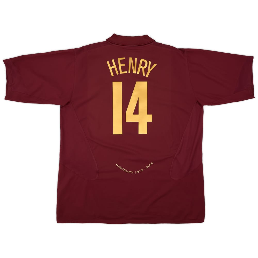 2005-06 Arsenal Home Shirt Henry #14 - 8/10 - (3XL)