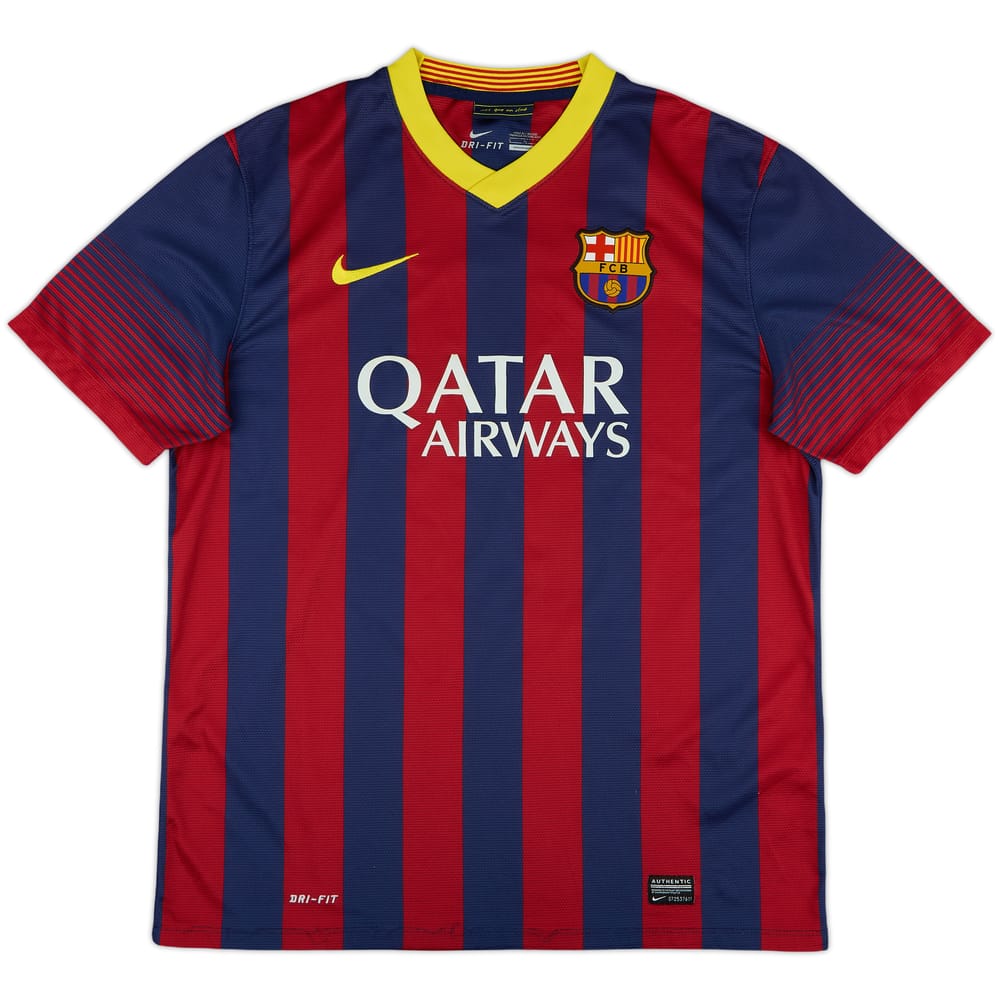 2013-14 Barcelona Home Shirt #5 - 8/10 - (L)