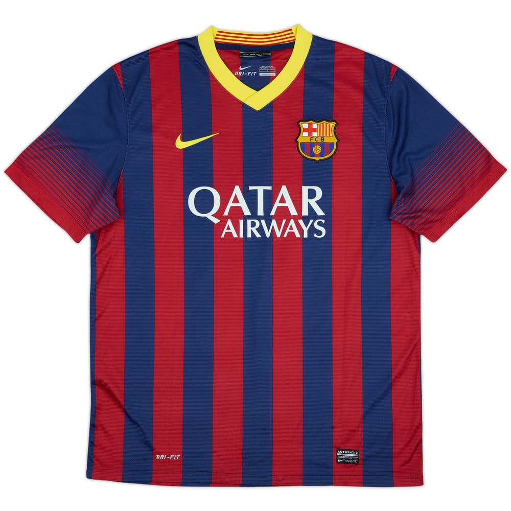 2013-14 Barcelona Home Shirt #18 - 7/10 - (L)