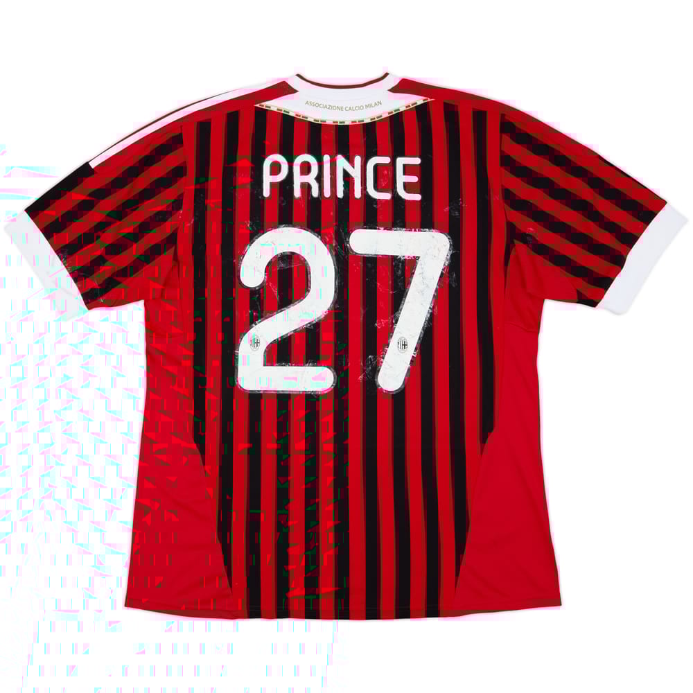 2011-12 AC Milan Home Shirt Prince #27 - 4/10 - (XL)