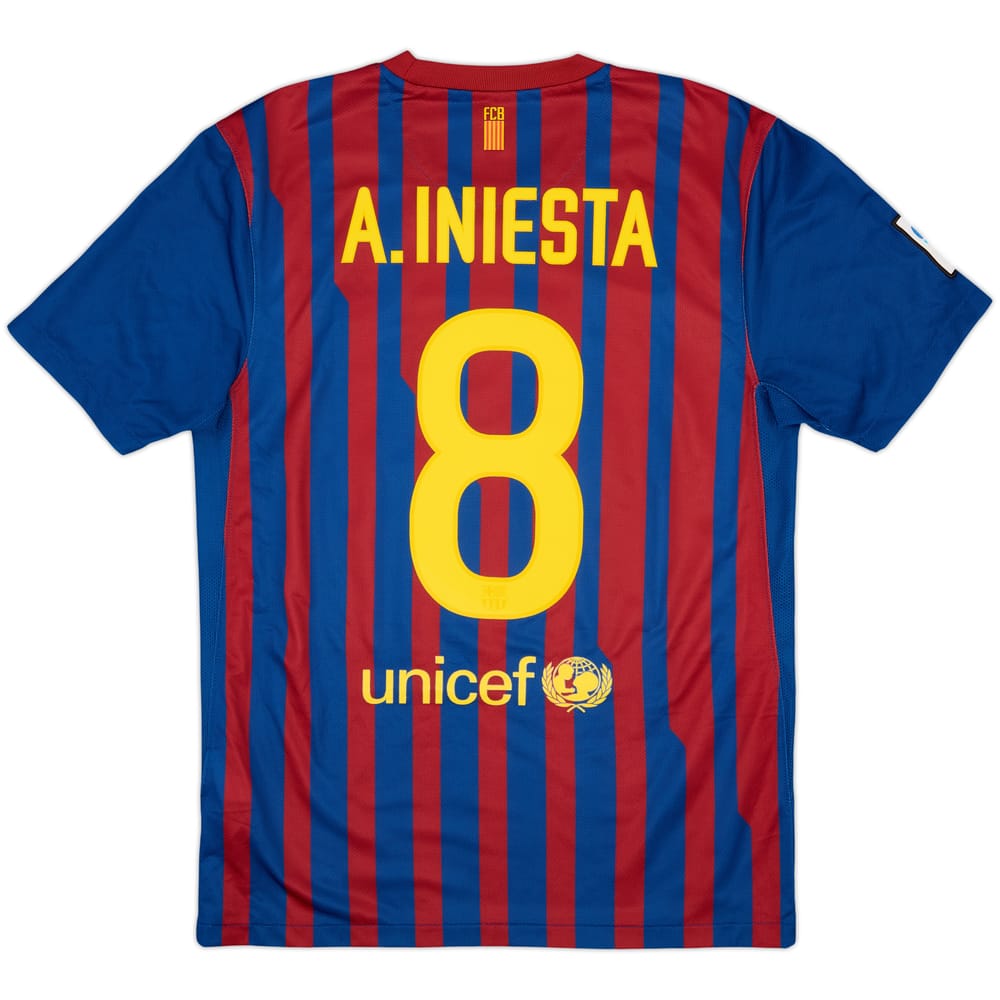 2011-12 Barcelona Home Shirt A.Iniesta #8 - 8/10 - (S)