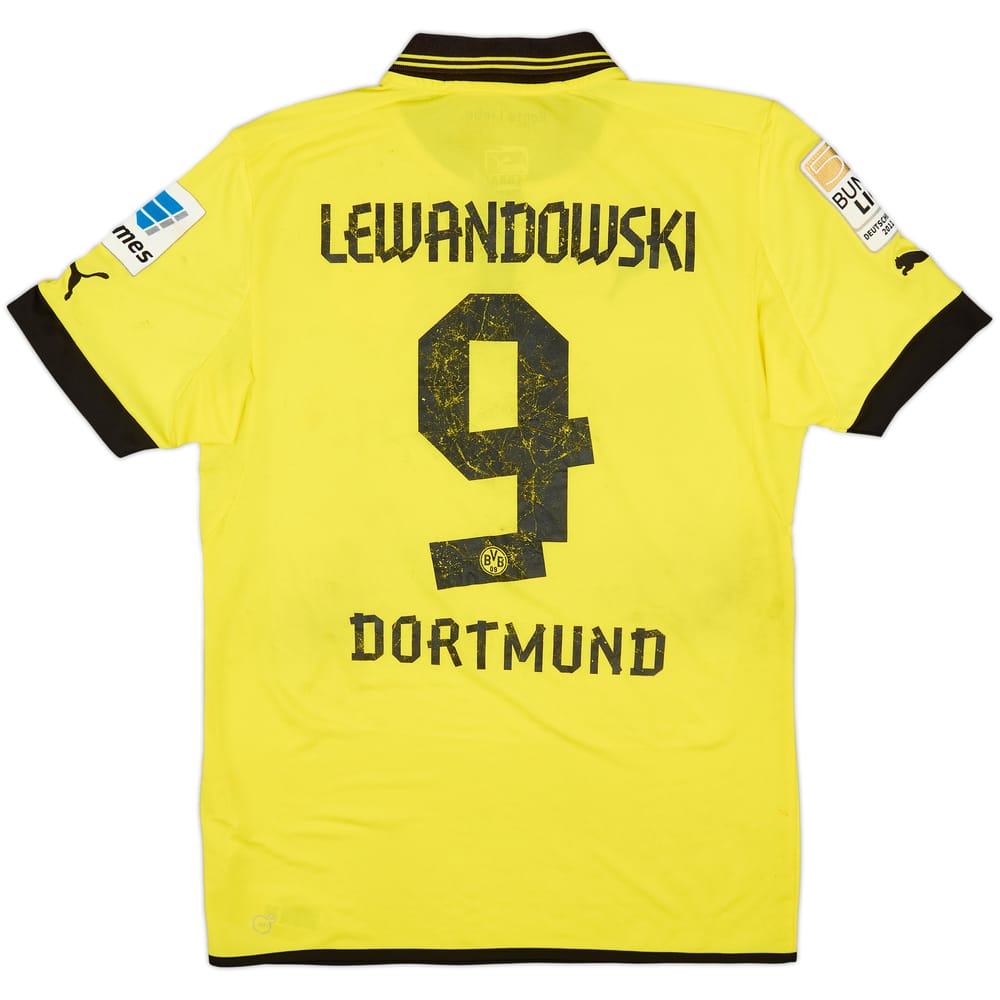 2012-13 Borussia Dortmund Home Shirt Lewandowski #9 - 4/10 - (L)
