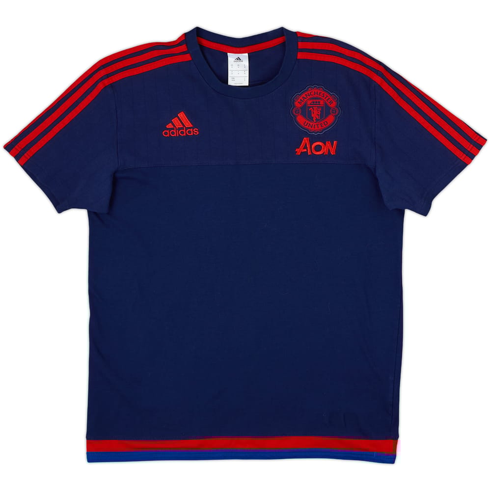 2015-16 Manchester United adidas Cotton Tee - 9/10 - (M)