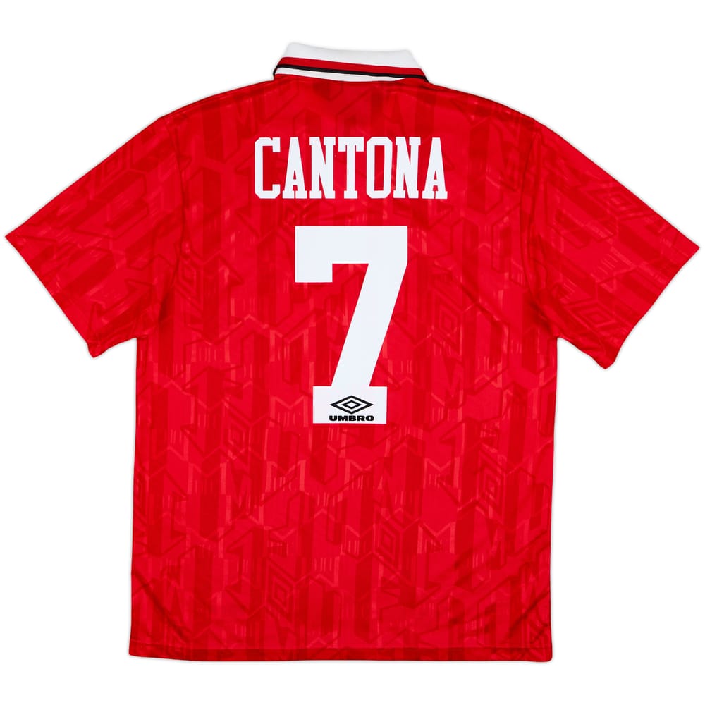 1992-94 Manchester United Home Shirt Cantona #7 - 8/10 - (L)