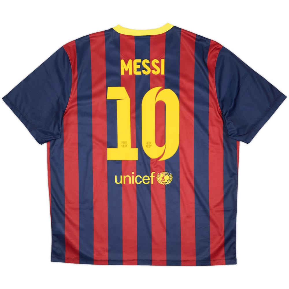 2013-14 Barcelona Basic Home Shirt Messi #10 (XXL)