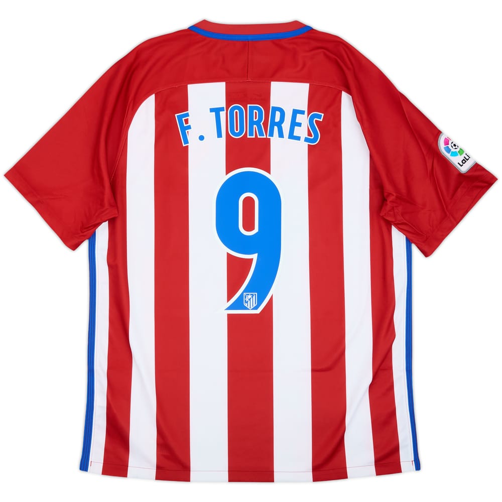 2016-17 Atletico Madrid Home Shirt F. Torres #9 - 6/10 - (L)
