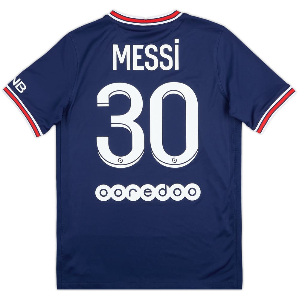 2021-22 Paris Saint-Germain Home Shirt Messi #30 - 6/10 - (XL.Boys)