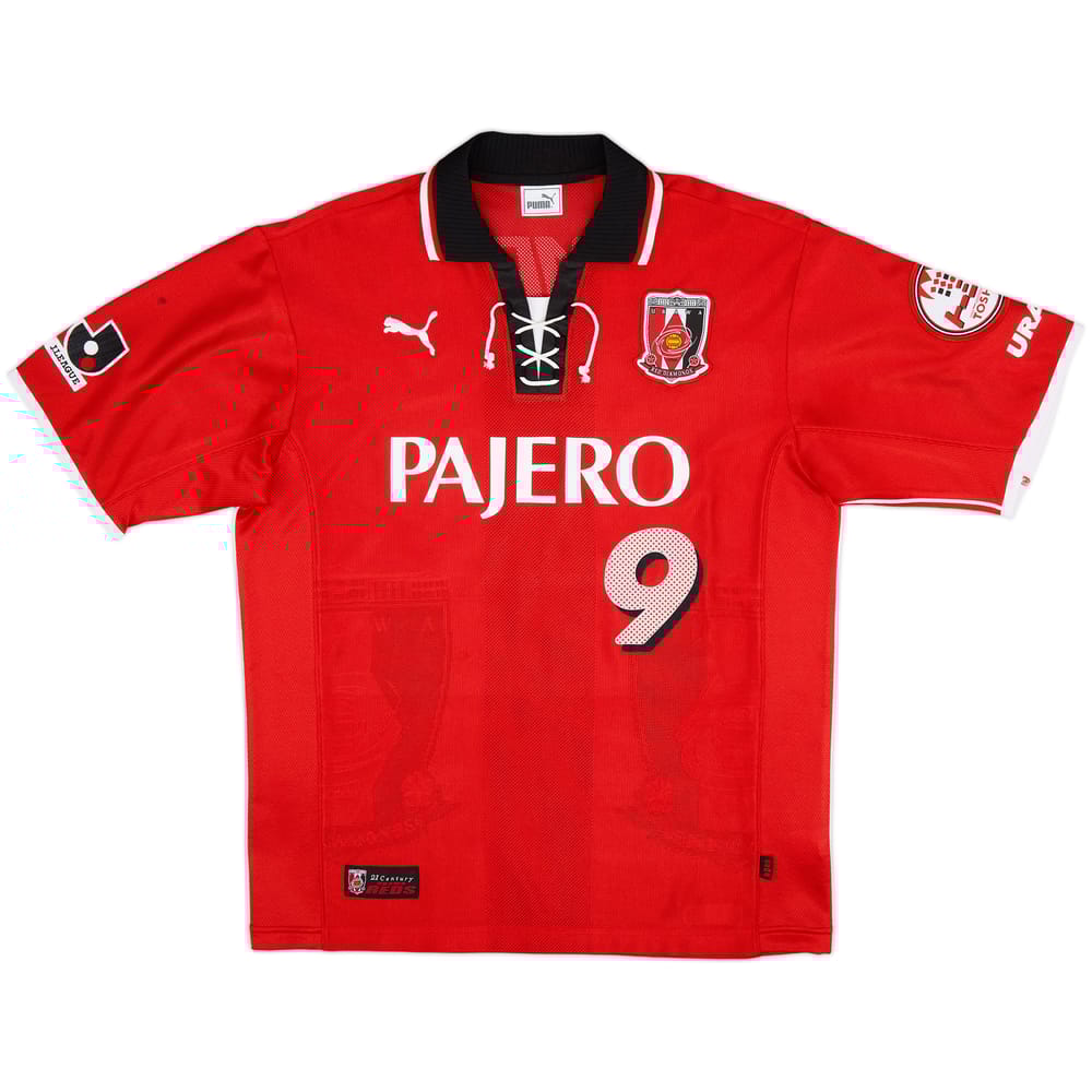 Camiseta de local de Urawa Red Diamonds 2001-02 #9 (Fukuda) - 8/10 - (M)