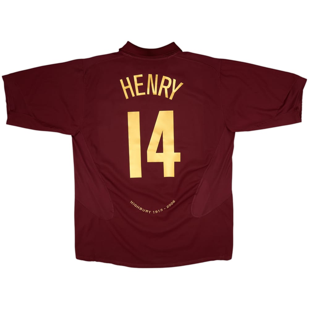 2005-06 Arsenal Home Shirt Henry #14 - 8/10 - (XXL)