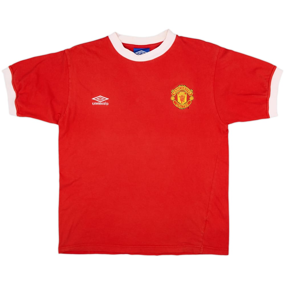 1998-99 Manchester United Umbro Cotton Tee - 8/10 - (M)